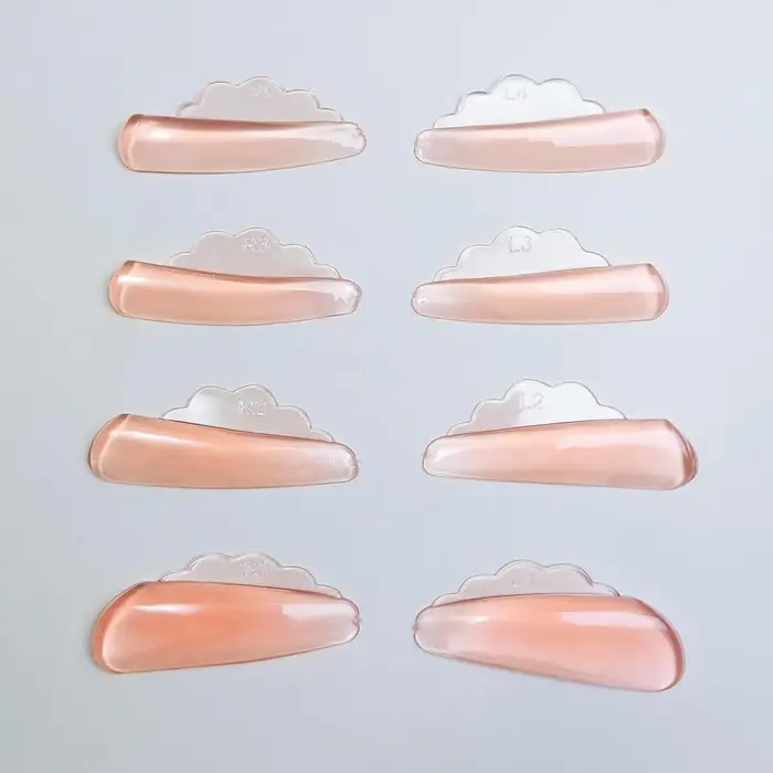Libeauty nouveau 4 paires de colle gratuite Silicone cils Perm tige bouclier cils ascenseur Pad leva