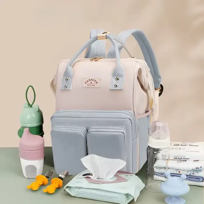 Sacs de maman multifonctionnels de grande capacité pour sorties, sac à dos de voyage, sac Portable é