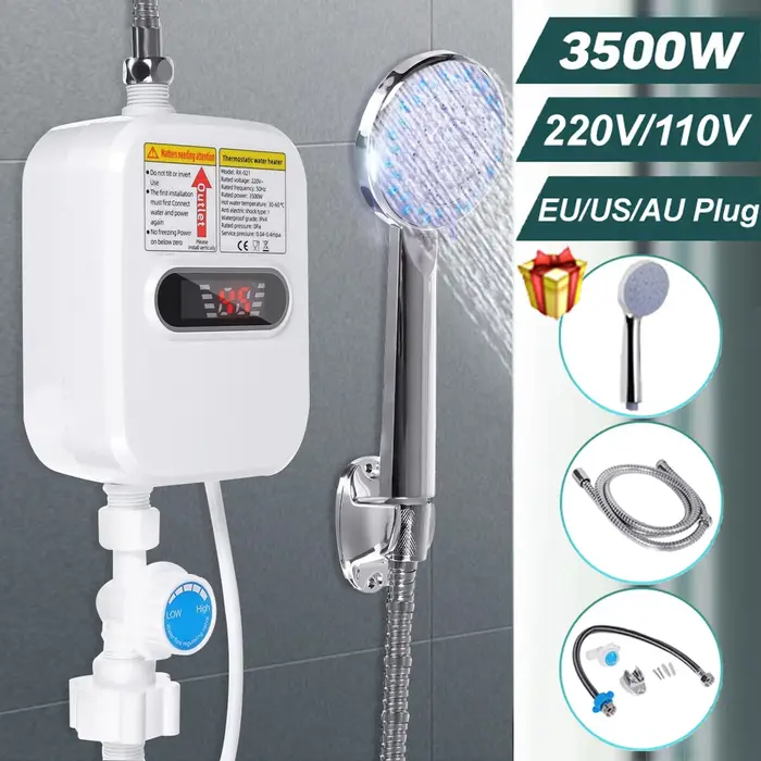 Chauffe-eau électrique instantané sans réservoir 3500W