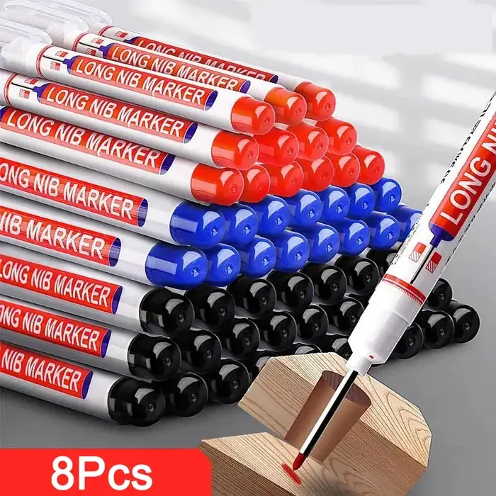 Marqueurs à tête longue à trou profond de 20mm, 8 pièces/ensemble, pour stylo perforant en métal, ét