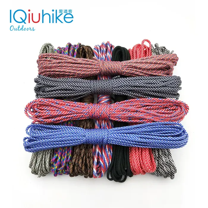 Paracorde 550 corde Parachute cordon lanière tente corde Guyline Mil Spec Type III 7 brins 100FT pou
