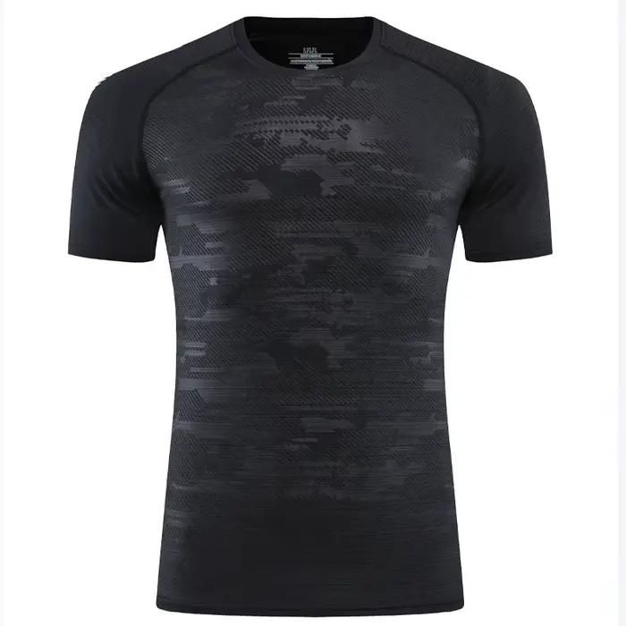 T-shirt de Sport à manches courtes pour homme, séchage rapide, respirant, pour entraînement, course 