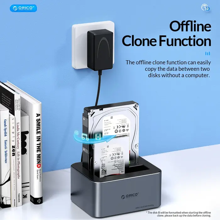ORICO-Station de disque dur en aluminium pour touristes, type-c, 10Gbps, avec clone hors ligne, boît