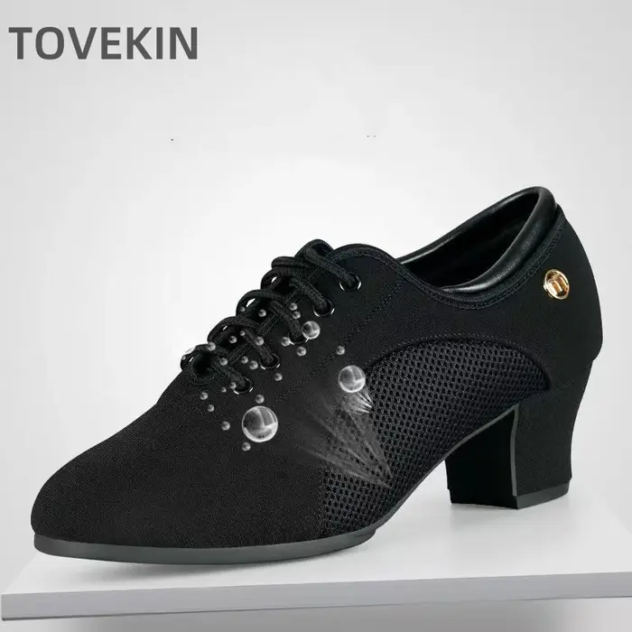 Chaussures de danse noires modernes pour femmes, chaussures de danse Salsa pour garçons, chaussures 