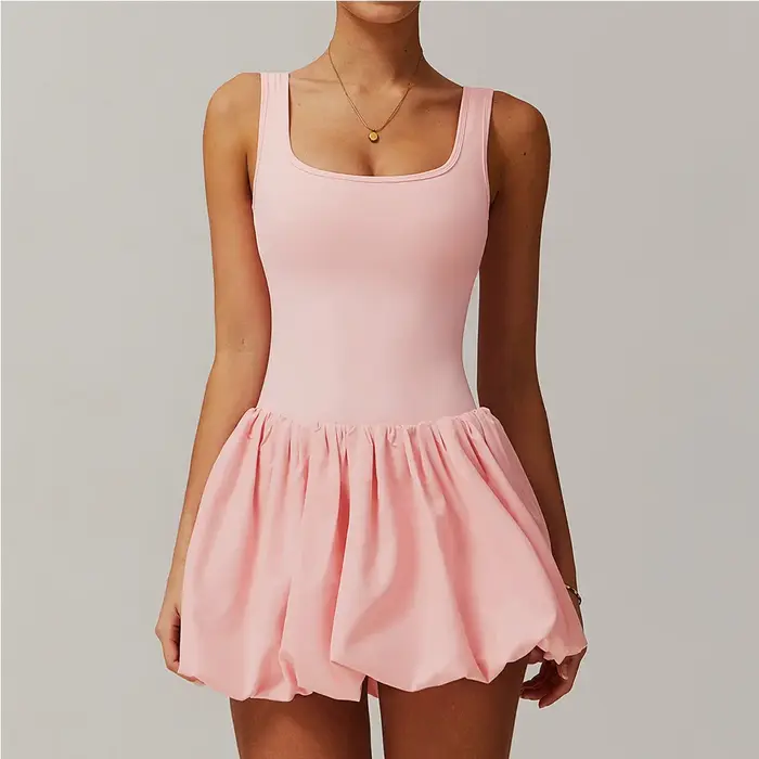 Robe sport deux pièces femmes yoga anti-éblouissement fitness tennis jupe ensemble