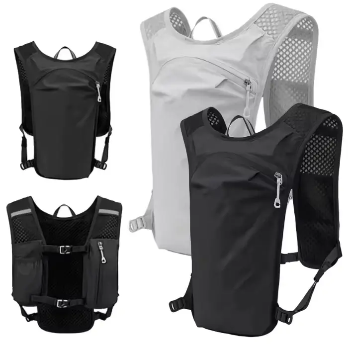 Nouveau gilet de rangement de bouteille d'eau courante gilet de course léger sac de poitrine d'eau d
