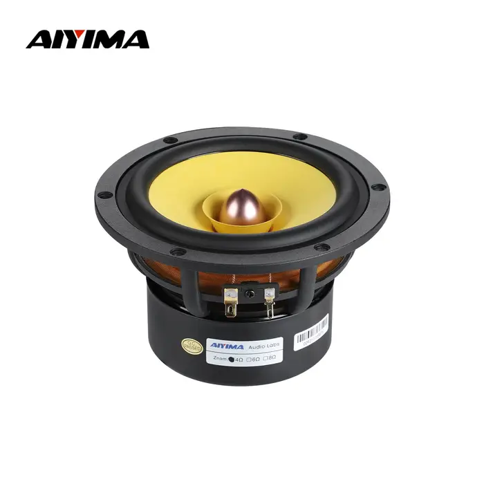 AIYIMA 1 pièce Haut-parleur large bande 5,25 pouces 4/8 Ohm 50W à cône en aluminium, type bullet, po