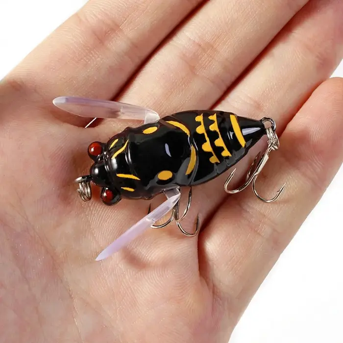 1 pièces Simulation cigale dur faux appât leurre de pêche 5 cm 6g bionique Iscas artificiel Wobblers