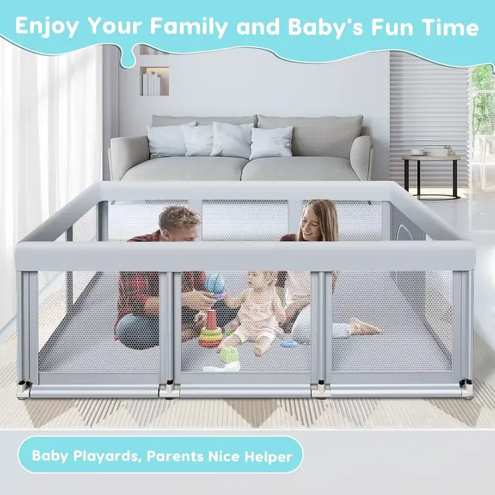 Grand parc de jeu, enclos de jeu pour bébés, parcs de jeu pour usage intérieur et extérieur, parc de