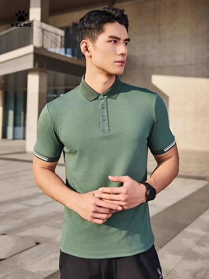 Kelme – Polo confortable pour hommes, T-shirt à revers, pour Sports de plein air, respirant, manches