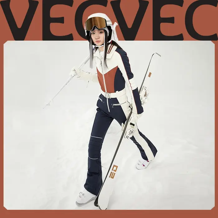 VECVEC – combinaison de Ski pour femme, vêtement respirant, coupe-vent, imperméable, bavoir, pour la