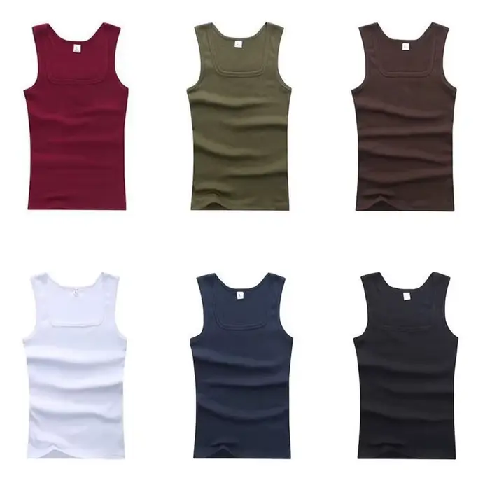 Débardeur homme sans manches grande taille polyester noir blanc gris pour fitness yoga et détente