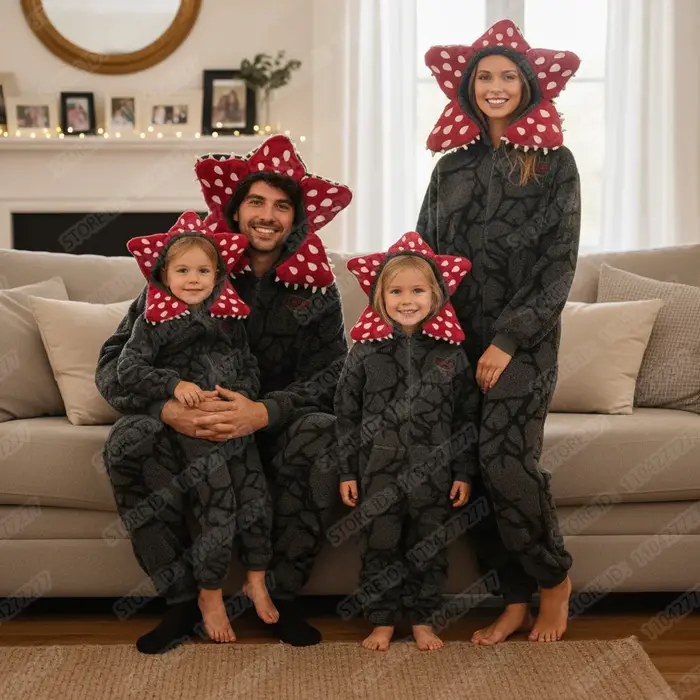 Pyjama d'hiver pour enfants et adultes, pyjama étranger, plante Demogorgon, combinaison pour adultes