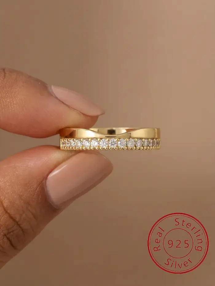 Bague minimaliste en argent Sterling 925 pour femmes, bague en Zircon avec sourire, fête d'anniversa