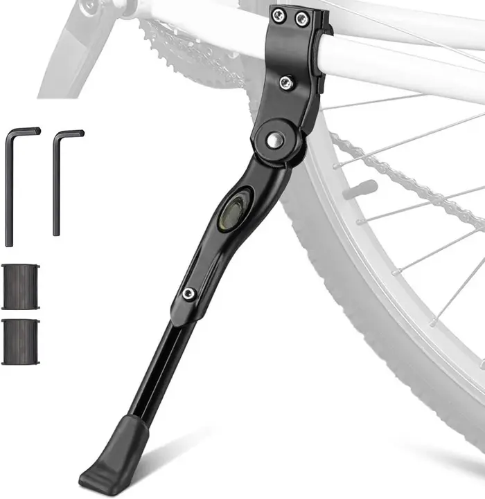 Béquille de vélo réglable en alliage d'aluminium, béquille latérale de vélo