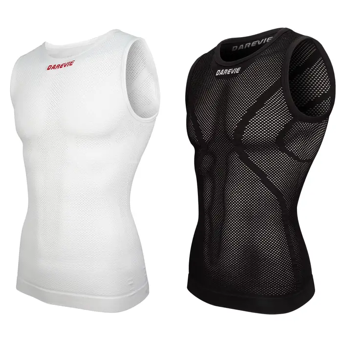 DAREVIE Chemise en résille sans couture pour hommes et femmes, couche de base de cyclisme, absorbant