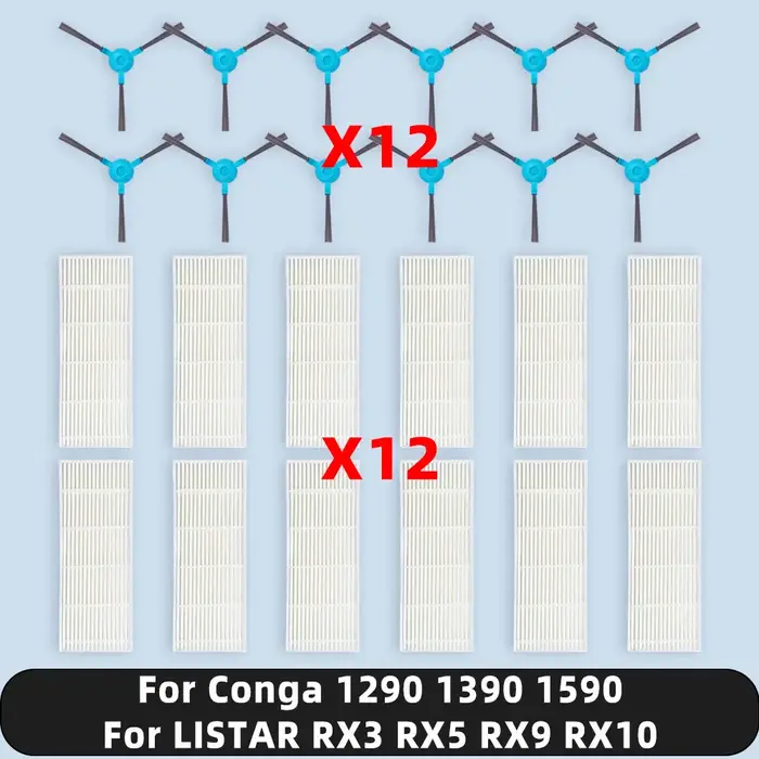 Compatible pour ( LISTAR RX3 RX5 RX9 RX10 / Cecotec Conga 1290 1390 1590 ) pièces de rechange access