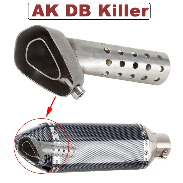 Silencieux d'échappement réglable pour moto, 57mm x 40mm, DB Killer, réduit le bruit, éliminateur de