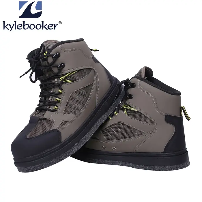 Bottes de pataugeoire légères pour hommes, chaussures de pataugeoire à semelle en feutre, chaussures