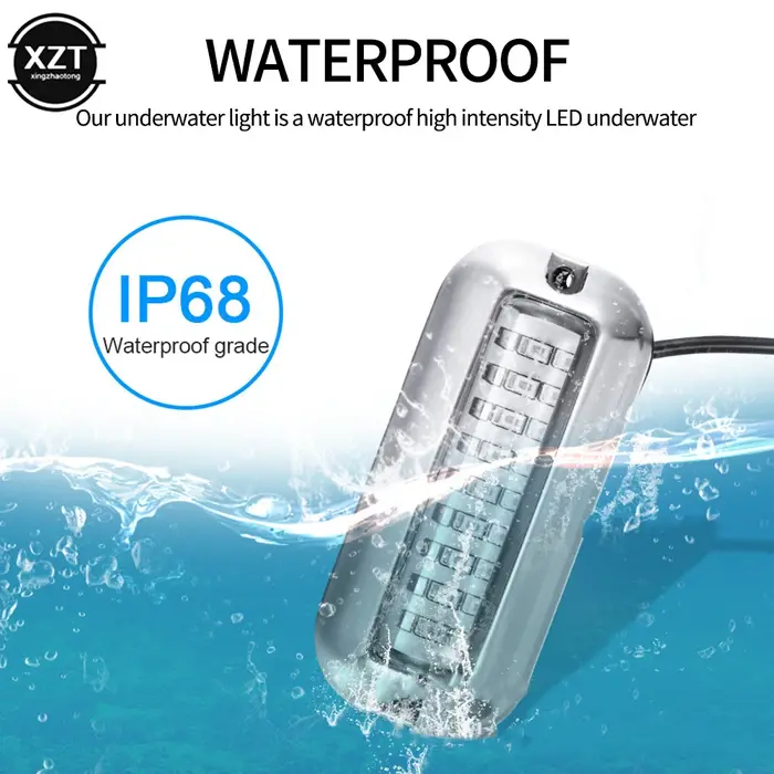 27LED 12V bateau arrière lumière sous-marine ponton Marine bateau accessoires lumière en acier inoxy