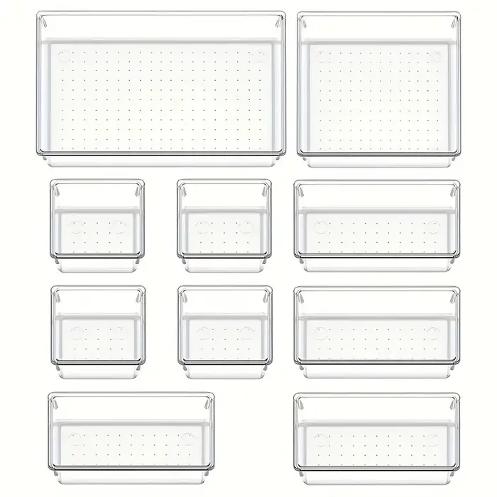 MELEvaluSet-Plateaux en plastique transparent, plateaux polyvalents, supports de synchronisation dan