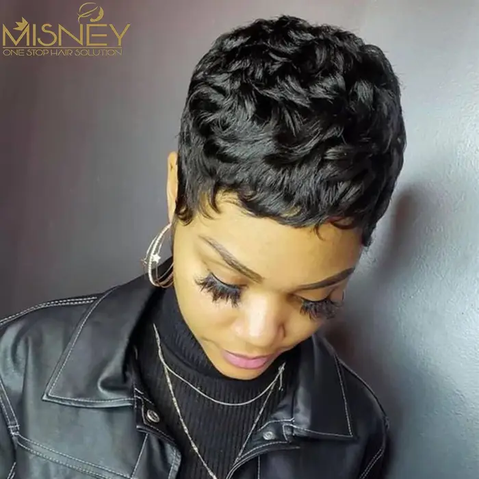 Perruques de cheveux humains droites courtes Bob couleur naturelle cheveux brésiliens Remy coupe de 