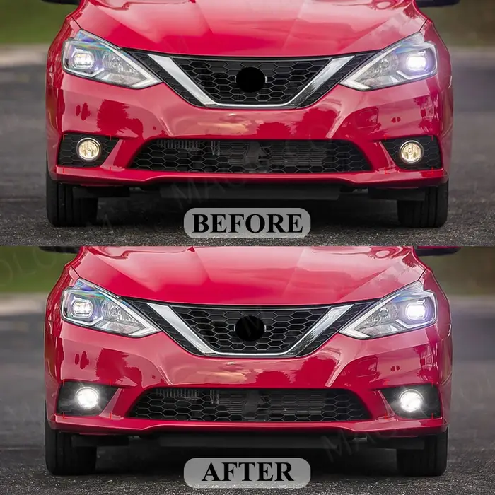 Lentille LED antibrouillard pour Nissan Almera Sylphy Versa Altima x-trail T32 Rogue Bluebird, phare