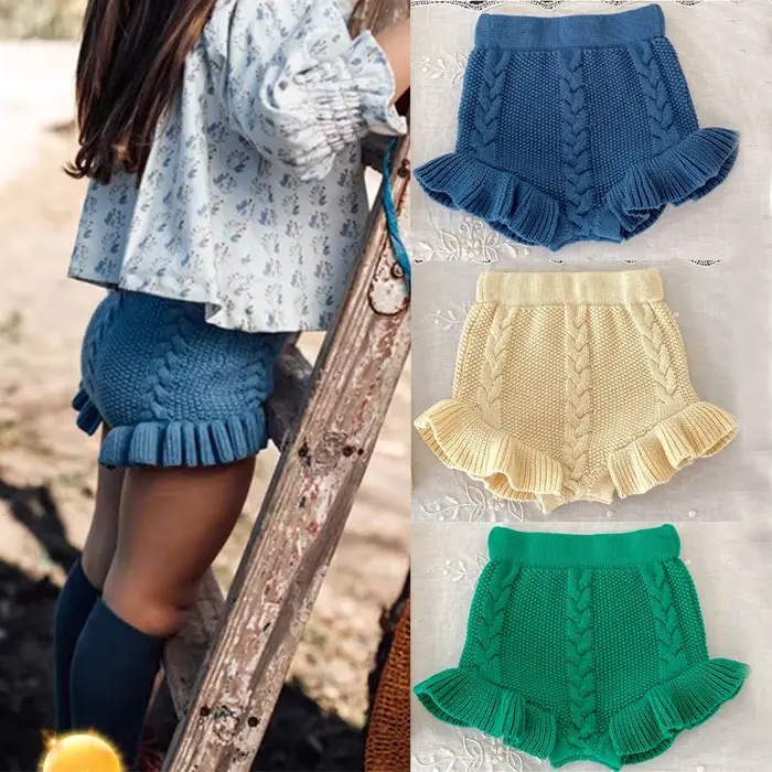 Automne bébé filles tricoté Shorts enfants Bloomer enfant en bas âge princesse PP Shorts enfants fil