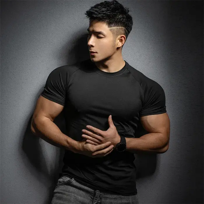 Nouveau T-shirt de sport pour homme 2026 – Idéal pour la course, la gym et l'entraînement – Élastiqu