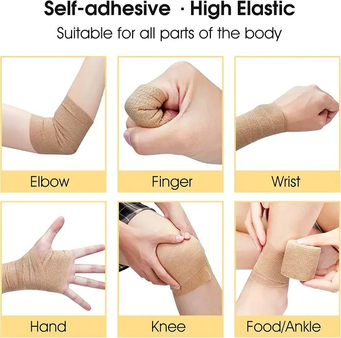 Bandage de sport élastique en élastoplast protection poignet paume doigt bras épaule genou cheville jambes animaux tatouages sécurité