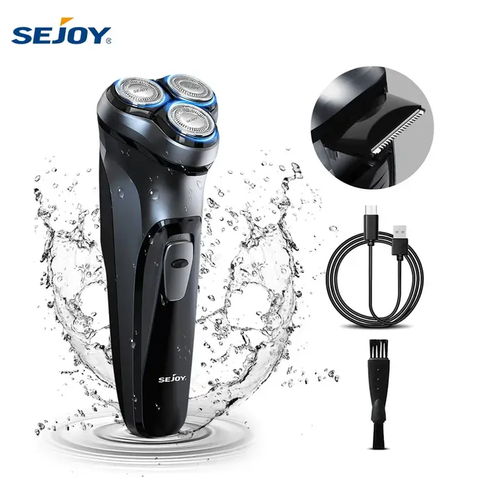 Rasoir électrique Sejoy BLASTO1 pour hommes, rasoir électrique rechargeable, tête flottante triple, 