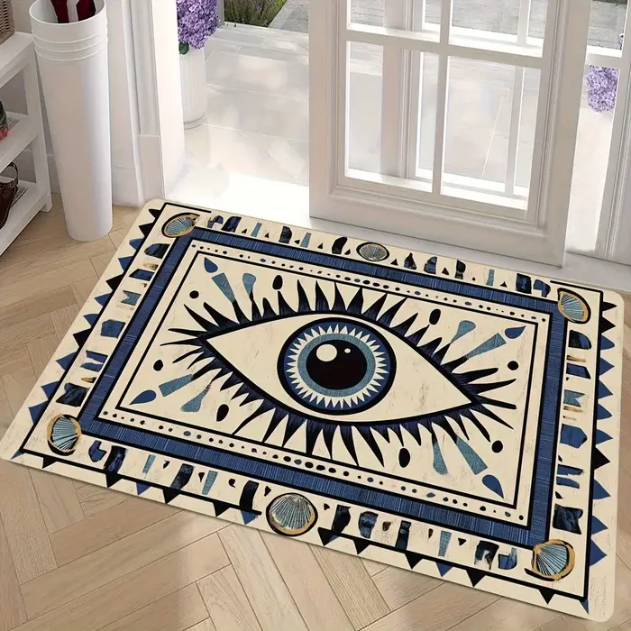 Tapis de porte de zone mauvais œil, 1 pièce, tapis de sol de Style Tribal pour paillasson d'entrée d