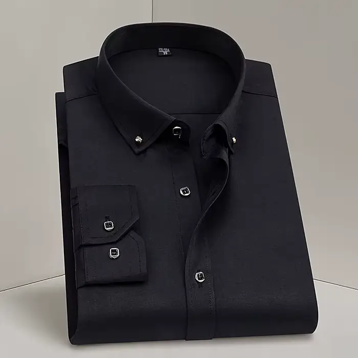 Offre spéciale hommes d'affaires robe chemise formelle mode mince classique basique diamant bouton à