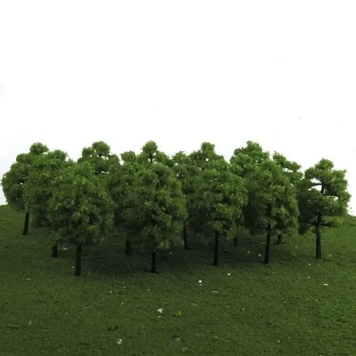 20/40 pièces vert modèle arbres Train chemin de fer modèle Kit aménagement paysage artificiel Miniat