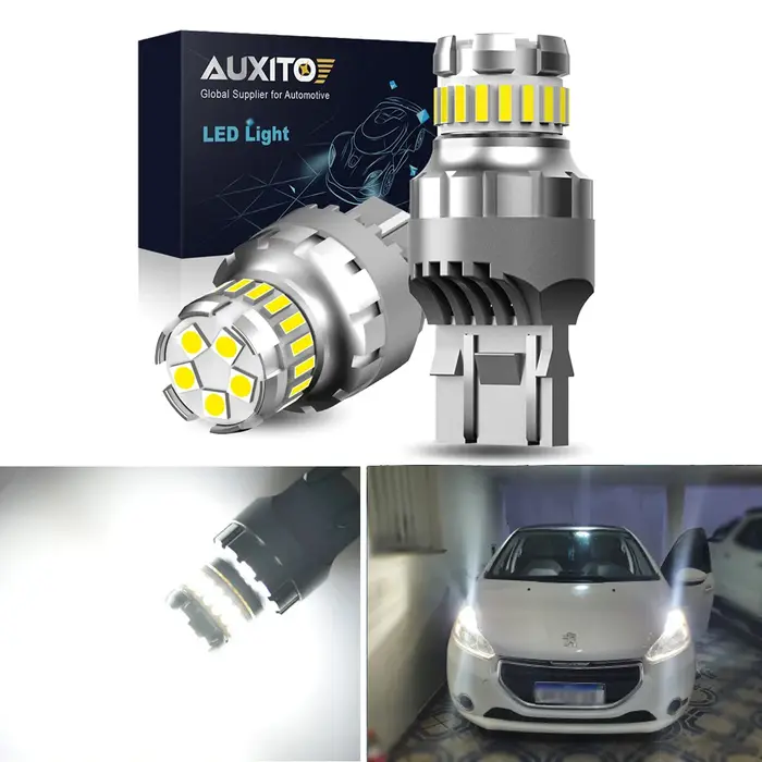 AUXITO 2 pièces T20 LED Canbus 7443 W21/5W ampoule LED 6500K blanc feu de stationnement DRL pour Peu