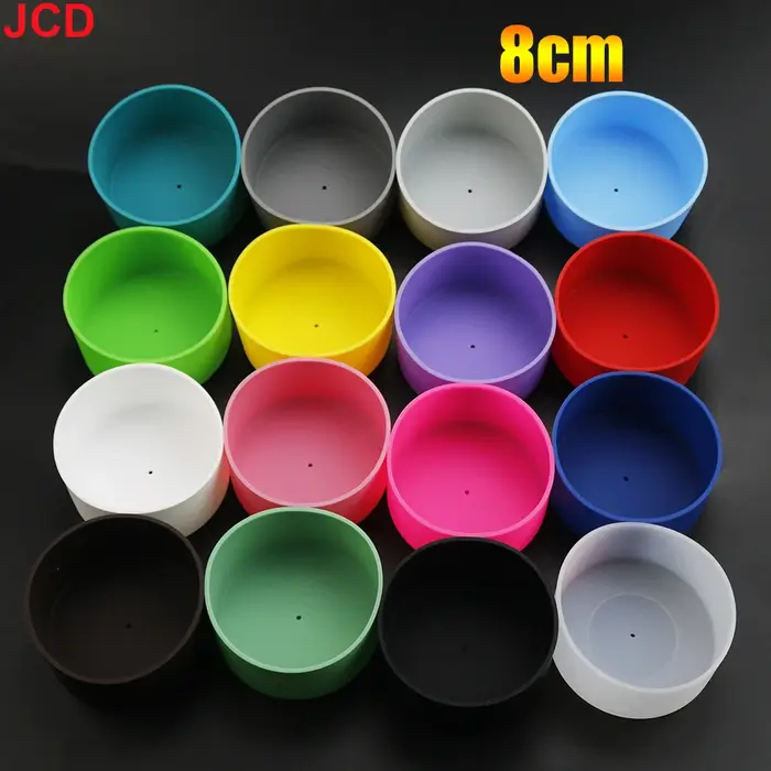 Manchon de protection de gaine inférieure de tasse en Silicone de 8cm pour bouteille de thé d'eau en