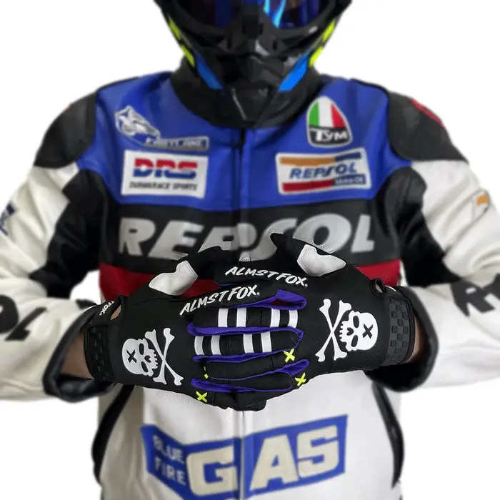 Almst-Gants de moto Fox Skull pour hommes, gants de course de vélo de montagne, écran tactile, moto 