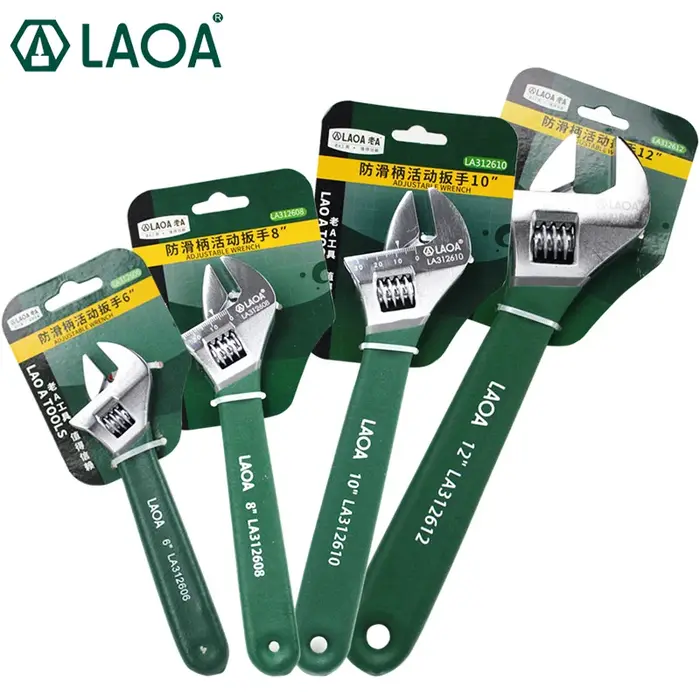 LAOA clé réglable poignée antidérapante clé singe clés à extrémité ouverte outils de réparation