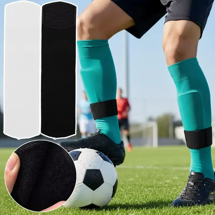 Sangles de protection tibiale élastiques en caoutchouc antidérapant pour sportifs football course fitness ski randonnée