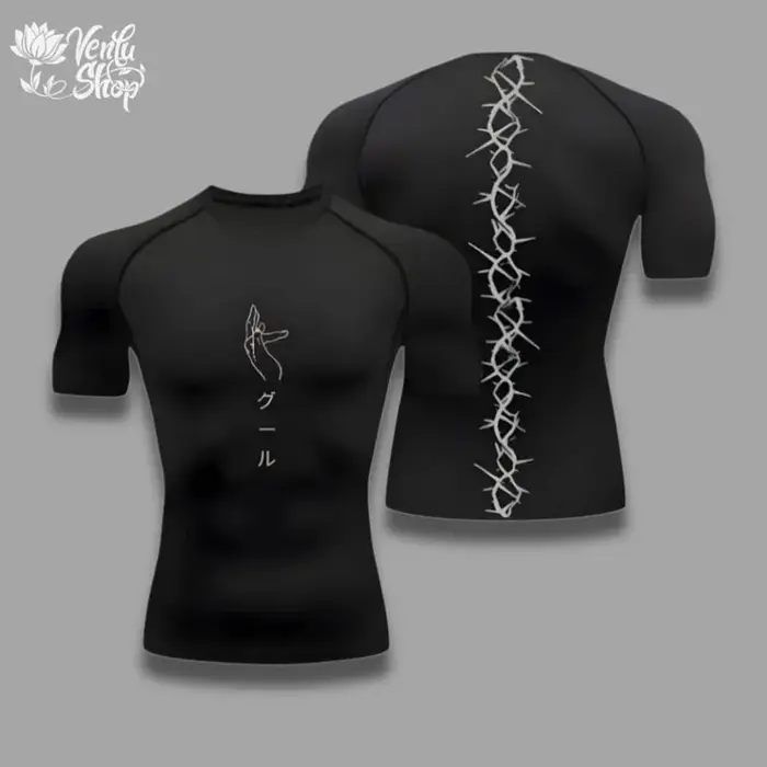 Chemise de compression Tokyo Ghoul pour le gym - T-shirt anime musculation et sportswear