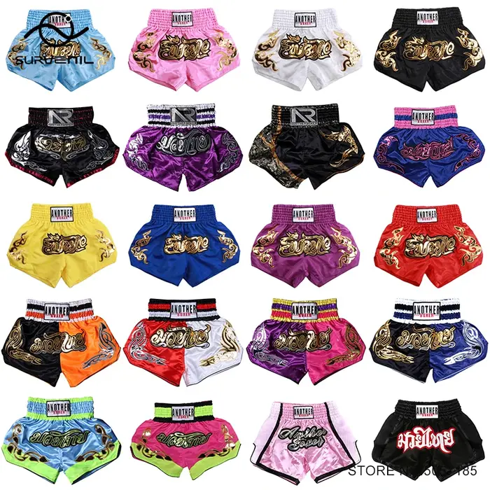 Muay Thai Shorts 2024 nouvelle Cage Fight Kickboxing MMA pantalons hommes femmes enfants broderie Sa