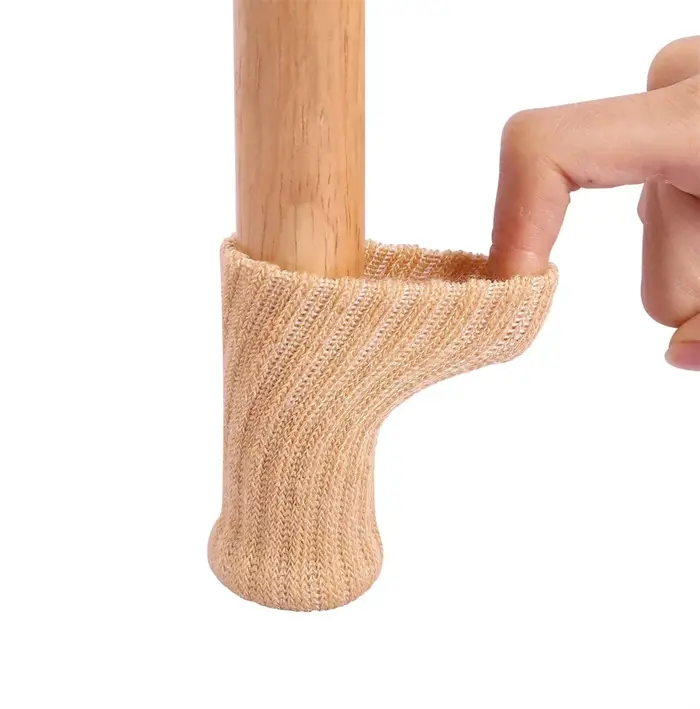 Chaussettes élastiques hautes pour pieds de chaise, protecteurs de sol avec coussinets coordonnants,