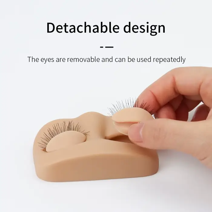 GLAMLASH Mini cils modèle plat tête pratique Extension de cils tête de formation avec paupières de r