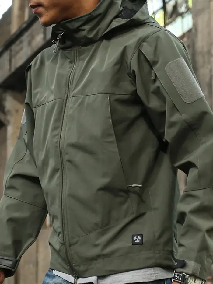 Veste tactique imperméable à coque souple pour hommes, manteau coupe-vent chaud en polaire pour l'au