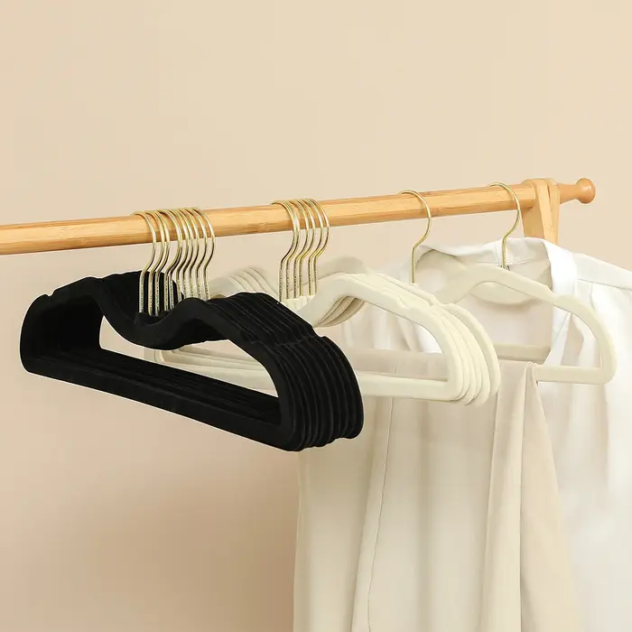 Cintre en plastique antidérapant à col court pour chambre à coucher, 10 pièces, support pour pantalo