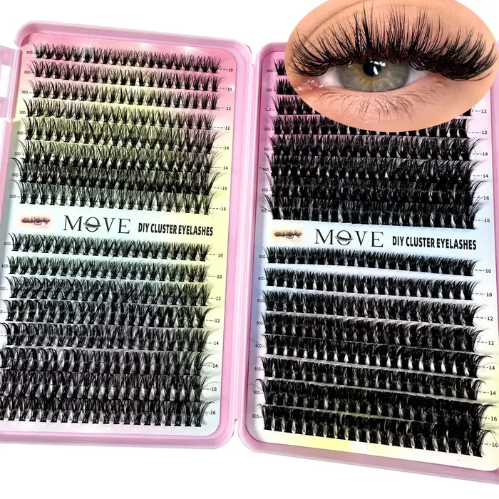 Kit d'Extension de Cils 5D Fluffy Optics, Volume Mixte, Faux Vison, Maquillage, Nouveau, 640