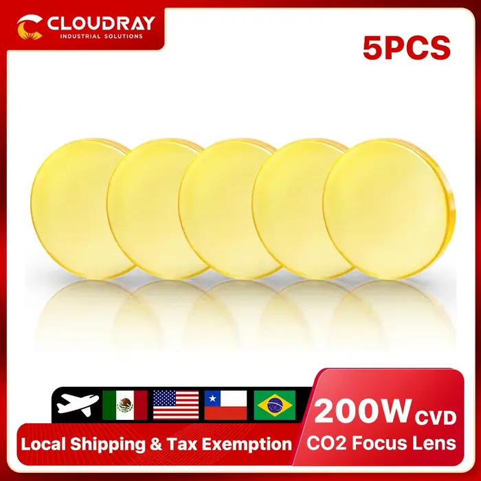 Cloudray 1/5 pièces lentille de mise au point USA CVD ZnSe DIA 12/18/20mm pour Machine de découpe de