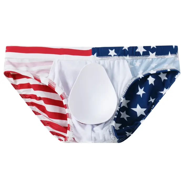 Maillot de bain push up homme bikini bref - Shorts surf plage sexy drapeau américain imprimé