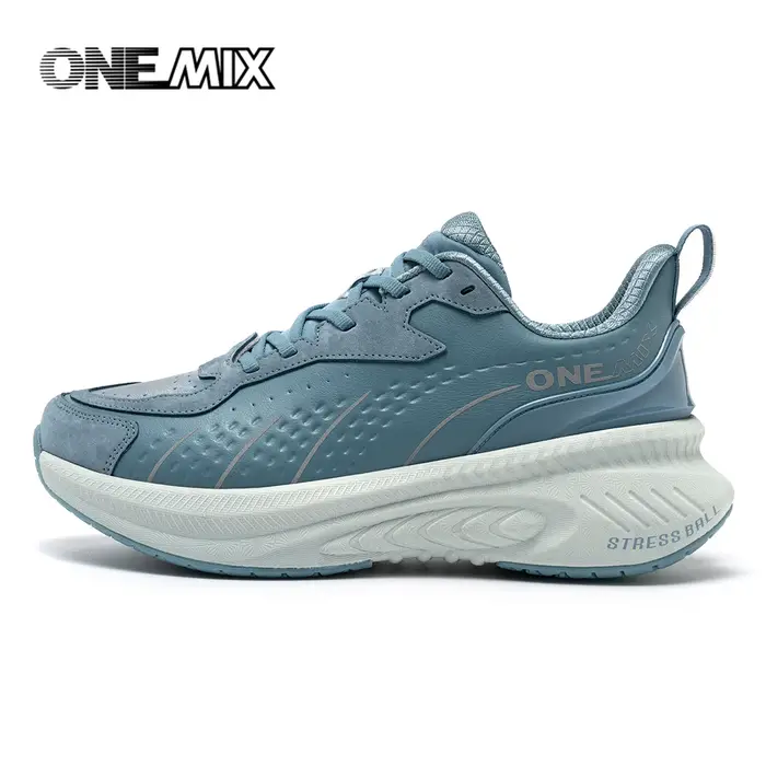 ONEMIX-Chaussures de course en cuir pour hommes et femmes, baskets de sport, de marche, d'entraîneme