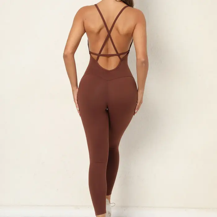 Body Fitness d'athlétisme pour femmes, combinaison femme, combinaison de Yoga une pièce dos nu, vête